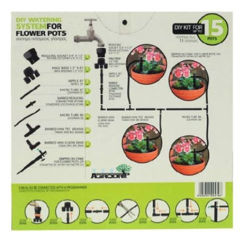 KIT DIY IRIGARE PRIN PICURARE PENTRU 15 GHIVECE